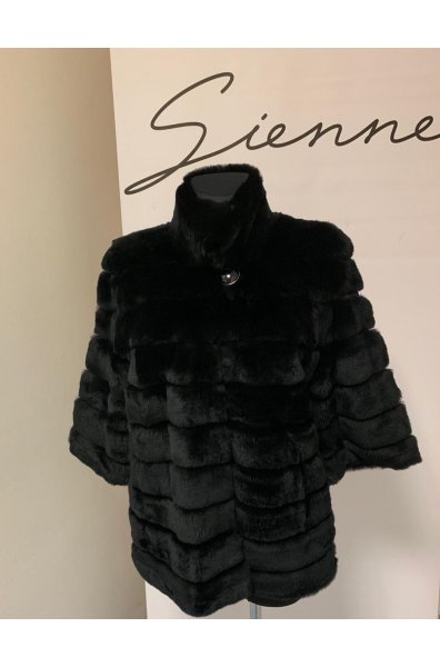 Fashion kabátek REX Rabbit s ozdobným knoflíkem