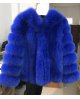Kožešinový kabátek z lišky - Royal blue