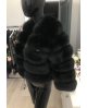 Kožešinový kabátek z lišky - černá