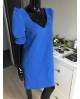 Teplákové elastické šaty barva Royal Blue