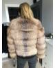 Luxury kožený kabátek - liška frost