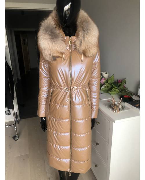 Novy model / PARKA  bunda s odnímatelnou kožešinovou kapucí z lišky